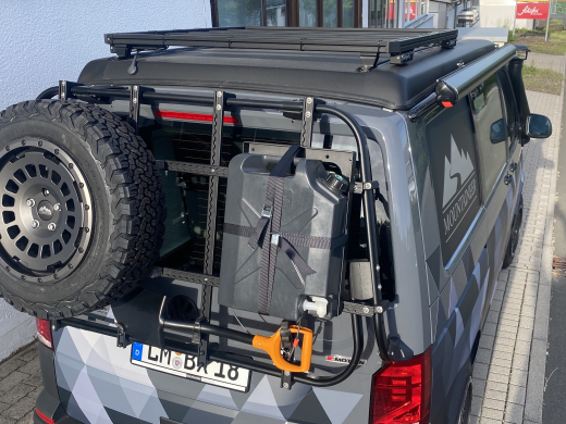 MountFlex Heckträgererweiterung zur Montage auf der Original VW Heckträgerbasis - schwarz