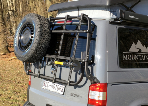 MountFlex Heckträgererweiterung zur Montage auf der Original VW Heckträgerbasis - schwarz